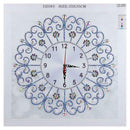 DIY Special Shaped Diamond Painting White Flower Wall Clock Craft Art Decor