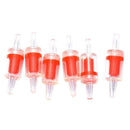 Aquarium Air Pump Check Valves Red Clear Plastic One Way Non-Return Check V