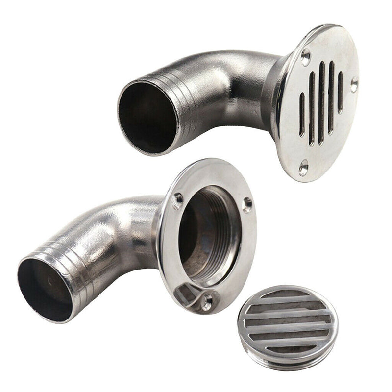316 Stainless Steel 90 Degree Elbow Floor Drain Thru Marine Heavy Duty