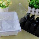 3pcs 12 Holes Plastic Tray Flower Seedling Sprout Box Propagation Nurse EGW