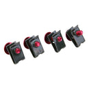 10pcs 5mm Fairing Bolts Spire Speed Fastener Clip Screw Spring Nuts (Red)