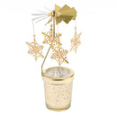 Rotating Carrousel Spinning Candle Holder Christmas Wedding Decor -Snowflake