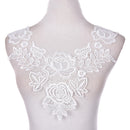 1X Embroidered Floral Lace Neckline Neck Collar Trim Clothes Sewing Patch li