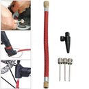 7 Pcs Pump Adaptor Set Kit Needle Valve Connector Foot Bicycle Airbed Tyre C6X9
