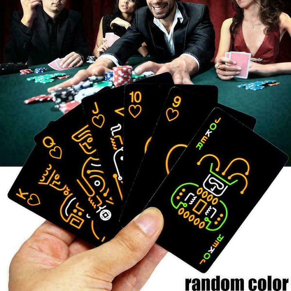Playing Poker Cards Deck Playing Luminous Cards Board Night Game Practical W8D5