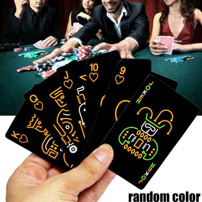 Playing Poker Cards Deck Playing Luminous Cards Board Night Game Practical W8D5