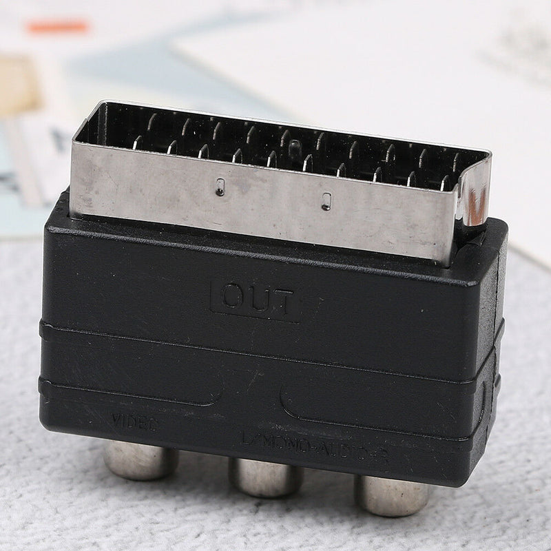 RGB scart to 3 RCA S-Video sdapter composite RCA SVHS AV TV audio converter OZ