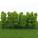 30Pcs 1/75 -1/500 Landscape Layout Pagoda Trees Models & Yellow Flowers Tree