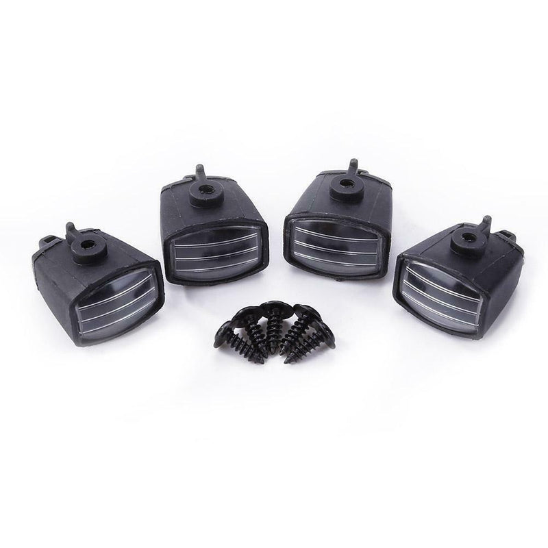 4pcs RC Car LED Light Cover Lampshade For 1:10 Tamiya HSP (Square Black)