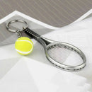 1 piece Mini Tennis Racket Keychains Creative Alloy Tennis Ball Racket Keyr S1Q5