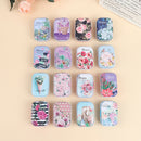 1*Mini Flower Tin Trinket Jewelry Coin Box Tinplate Storage Case Small Recta Gw