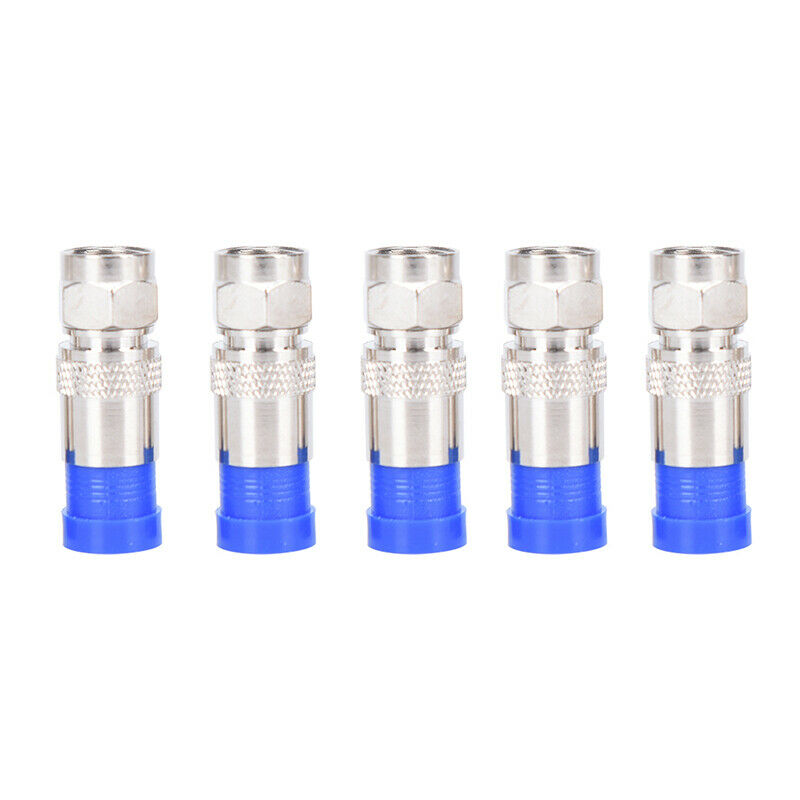 10x RG6 F Compression Connector Coax Cable Coaxial Fitting Compression Tool SeSã€
