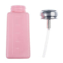 New Empty Pump Dispenser For Nail Art Polish Remover Pink and White Bottle