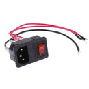 10A 220V/110V Inlet Module Plug Fuse Switch Male Power Socket