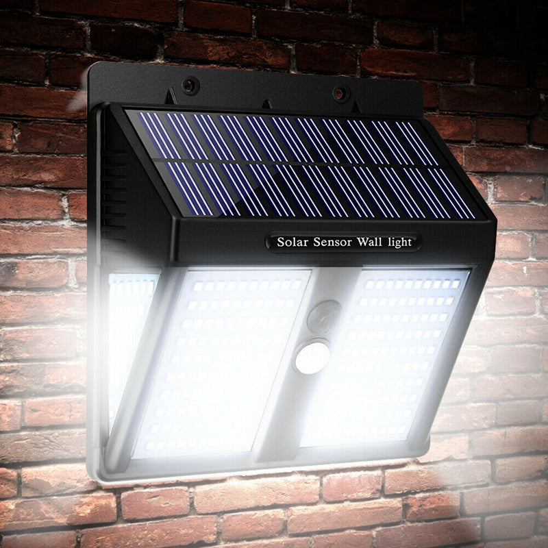 250LED Solar Motion Sensor Wall Light Waterproof Outdoor Yard Security Lamp
