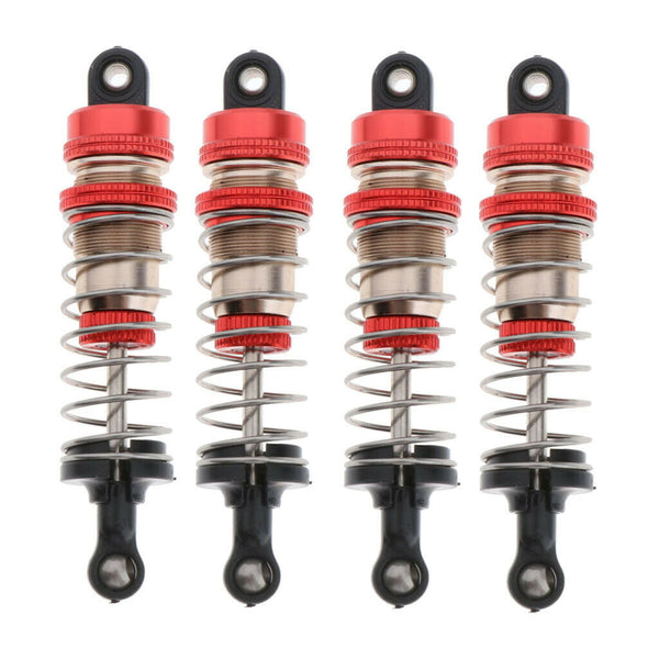 4 Pieces 1:14 RC Car Metal Shock Absorber for WLTOYS 144001 RC Buggy Parts