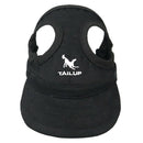 Baseball Hat Sun-shading Bucket Cap with Ear Holes For Dog Pet Cats Black XL