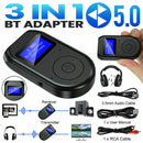 Bluetooth 5.0 Transmitter & Receiver Wireless Adapter Audio 3.5mm TV Stereo