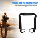 Reusable Fishing Rod Tie Shoulder Strap Suspenders Fishing Pole Fastening Belts
