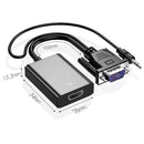 HW-2216 VGA to HDMI Converter Adapter HD Digital Analog Audio 3.5mm Cable