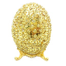 Enamel Rhinestone Easter Egg Jewelry Box Birthday Wedding Ring Box, Party