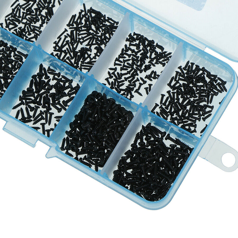 1000Pcs/set M1 M1.2 M1.4 M1.7 mix PA head micro screws round head3 Gw