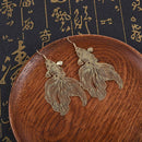 Fashion Good Luck Koi Fish Hollow Earrings Hook Drop Dangle Women Xmas Gift Hot