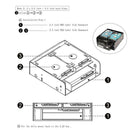 5.25 inch Hard Drive to 3.5 inch Front Bay Mounting Bracket Adapter Laptop