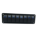 Waterproof 8 Gang 2LED Light Rocker Switch Panel Circuit Breaker 12V boat m