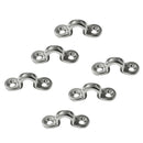 6 Set Marine Pad Eye Marine Kayaking Bimini Top Boat Rigging Loop Stainless