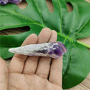 9cm Natural Amethyst Cluster Quartz Stone Crystal Point Wand Specimen Healing