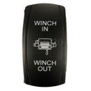 Pair 7Pin Momentary DPDT Rocker Switch Winch In/Out Green and Blue LED Light