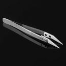 1PC Ceramic Tweezers with Stainless Steel Handle Curved Aimed Tweezer