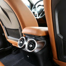 Abs Interior Rear Air Vent Outlet Trim Cover 2Pcs For Alfa Romeo Giulia 201
