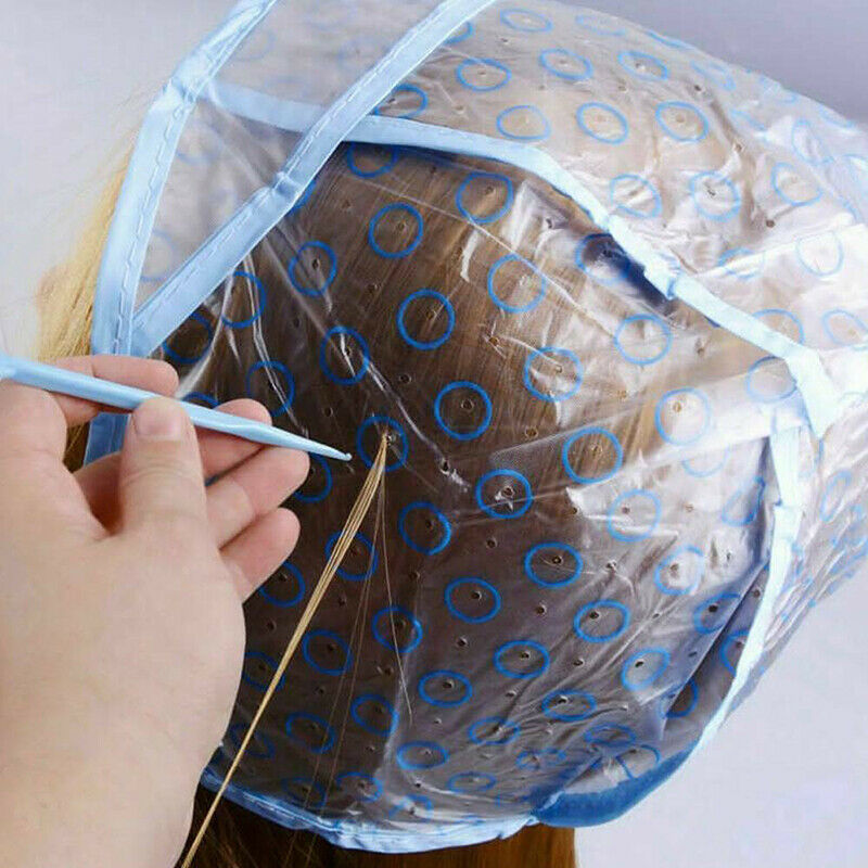 5Pcs/Set Highlighting Dye Coloring Hair Tipping Cap Gloves With Hook Hairst Hn