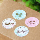 2X Golden Thank You Oval Stickers Labels Sealing Wedding Party Favors OZ