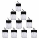 Airbrush Glass Bottle Standard Suction Lid 10Pcs Air Brush 22cc Jar Bottom