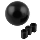Universal Car Gear Shift Knob Shifter Lever Round Shape Carbon Fiber Black