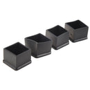 15Pcs Black Rubber 30mmx30mm Square Chair Foot Cover Chair Leg Caps R9K9