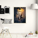 Flaming Elephant 5D DIY Full Drill Round Diamond Painting Embroidery Kits