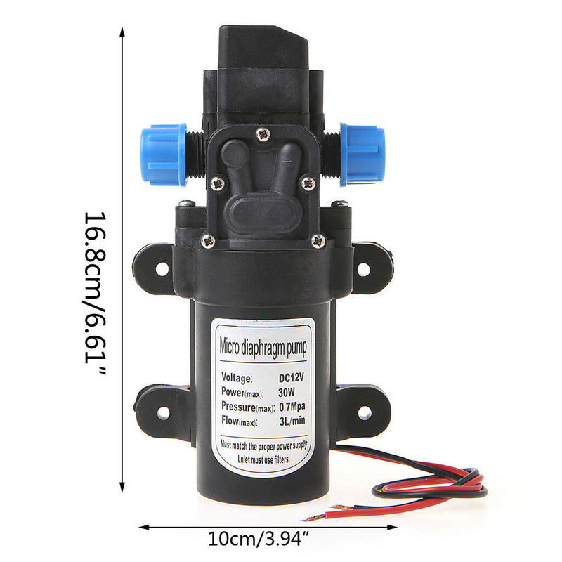 DC  30W 0142 Motor High Pressure Diaphragm Water Self Priming Pump 3L/Min 12V