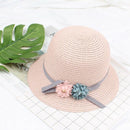 Fashion Cute Children'S Summer Straw Hat Sun Hat Beach Hat Adjustable Pink H1Z9