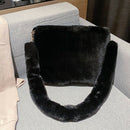 Women Plush Messenger Bag Big Capacity Fluffy Shoulder Handbags (Black)