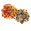 500x Colorful Square Glass Mosaic Tiles Tessera for Art Craft Supply 10x10mm