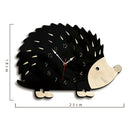 Hedgehog Wall Clock Wooden Animal Clocks Living Room Bedroom Office Decor W