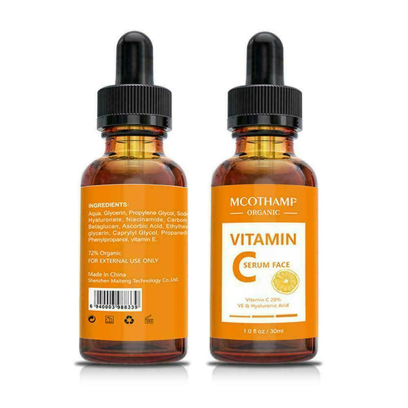 30ml Natural Vitamin C Skin, Face Serum + Anti Ageing & Retinol, Vit U6Z7