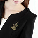 Ladies alloy diamond cute animal crystal brooch Haeschen X6S7