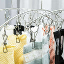 3 Pack Stainless Steel Laundry Drying Rack Clothes Hanger with 10 Clips For