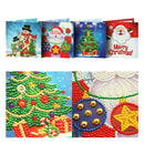 4pcs 5D DIY Diamond Painting Special-shaped Children Bitrhday Greeting Card Gift