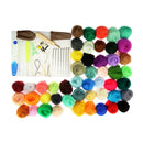 50 Colors Wool Felt + Needles Felt Tool Set Needle Felting Mat Starter Tools